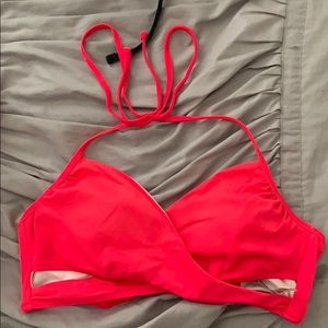 Redish/pink Vs pink Bikini top